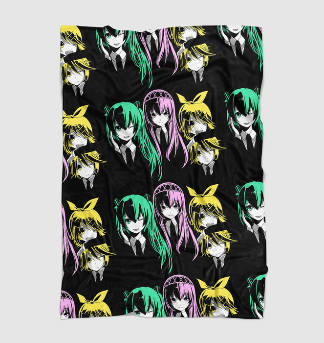 vocaloid hologram vocal group Ultra soft fleece blanket