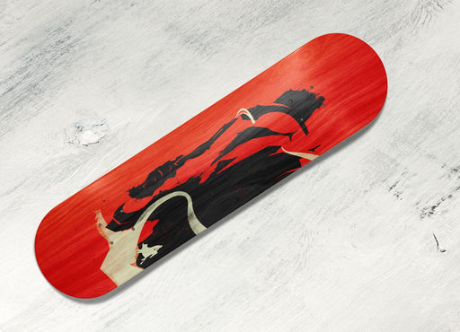 watercolor silhouette red dead redemption Skateboard decks - Grovycase