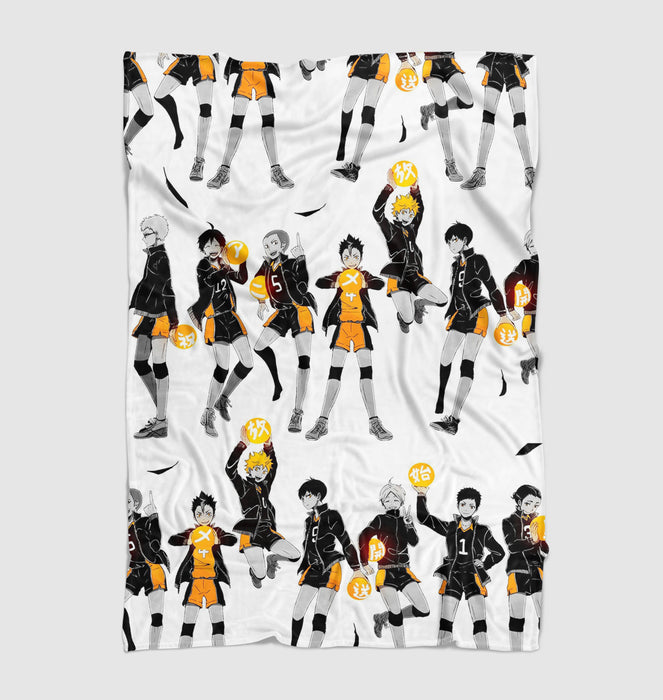 volley ball team karasuno haikyuu Ultra soft fleece blanket