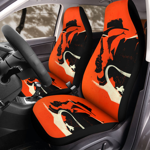 watercolor silhouette red dead redemption Car Seat Covers