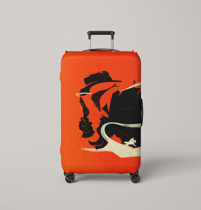 watercolor silhouette red dead redemption Luggage Cover