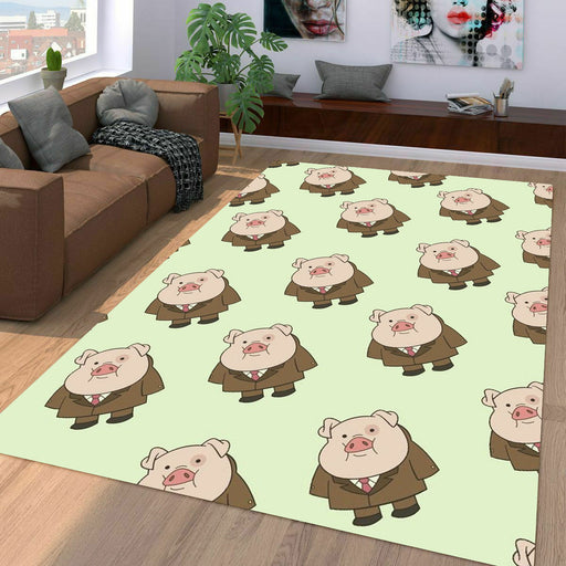 waddles from gravity falls Living room carpet rugs