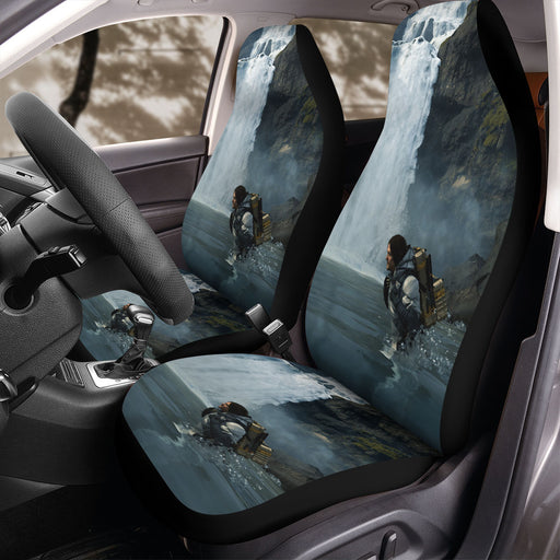 waterfall death strending screen Car Seat Covers