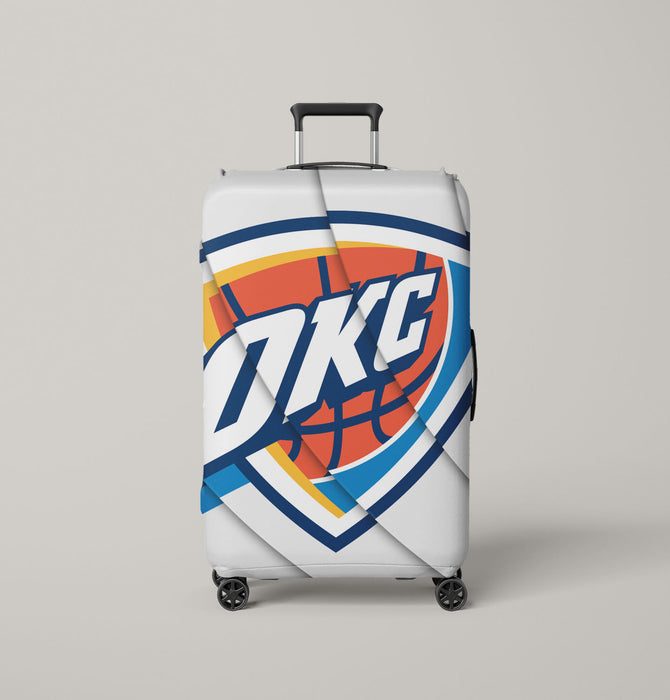 wave oklahoma city thunder white Luggage Cover