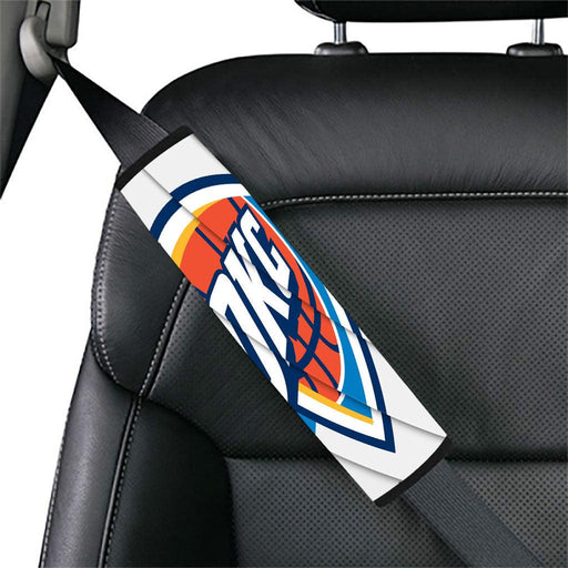 wave oklahoma city thunder white Car seat belt cover - Grovycase