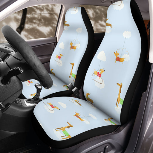 walkies dog puppies cartoon Car Seat Covers