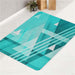 wall pattern pale blue triangle bath rugs