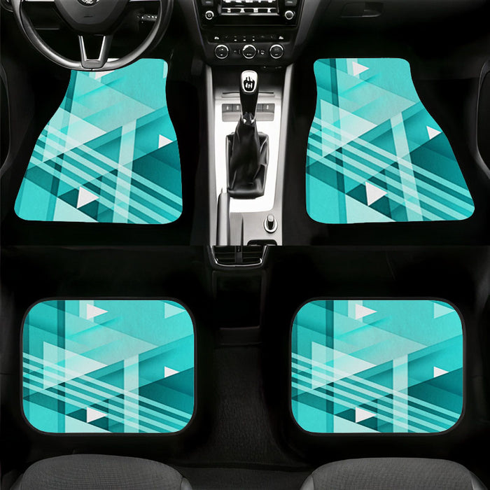 wall pattern pale blue triangle Car floor mats Universal fit