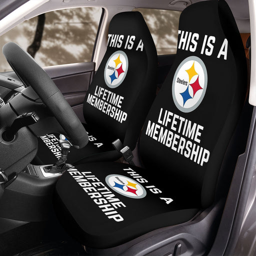 this is a lifetime membership steelers Car Seat Covers