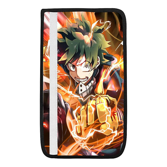 thunder midoriya izuku orange Car seat belt cover