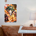 thunder midoriya izuku orange Poster Metal print wall art