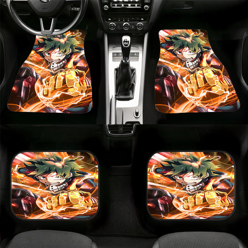 thunder midoriya izuku orange Car floor mats Universal fit