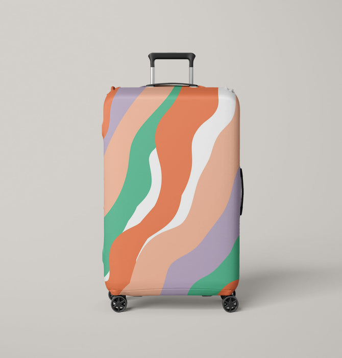 warm thick lines asymmetric Luggage Cover | suitcase