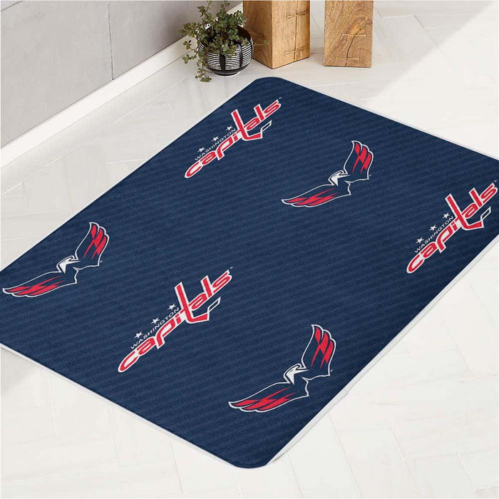 washington capitals nhl logo lines bath rugs