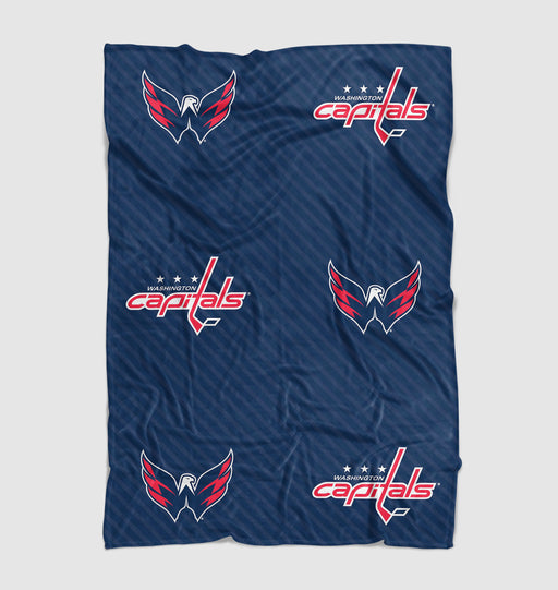 washington capitals nhl logo lines Ultra soft fleece blanket