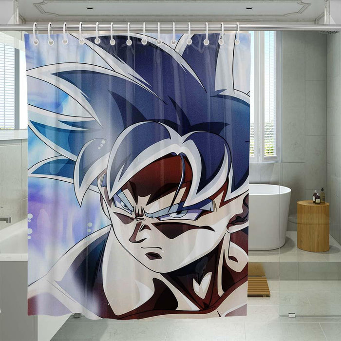 white goku dragon ball super shower curtains - Grovycase