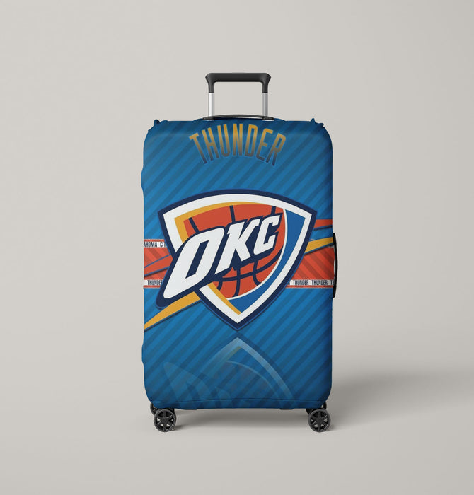 thunder oklahoma city reflection Luggage Covers | Suitcase