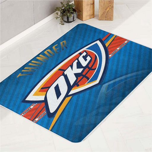 thunder oklahoma city reflection bath rugs