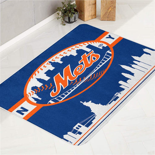 white shadow new york mets city bath rugs