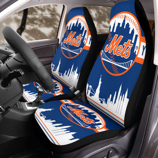 white shadow new york mets city Car Seat Covers