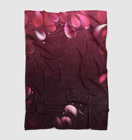 water drops arc black and pink Ultra soft fleece blanket