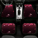 water drops arc black and pink Car floor mats Universal fit