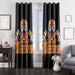 tigers logo team football dark window Curtain