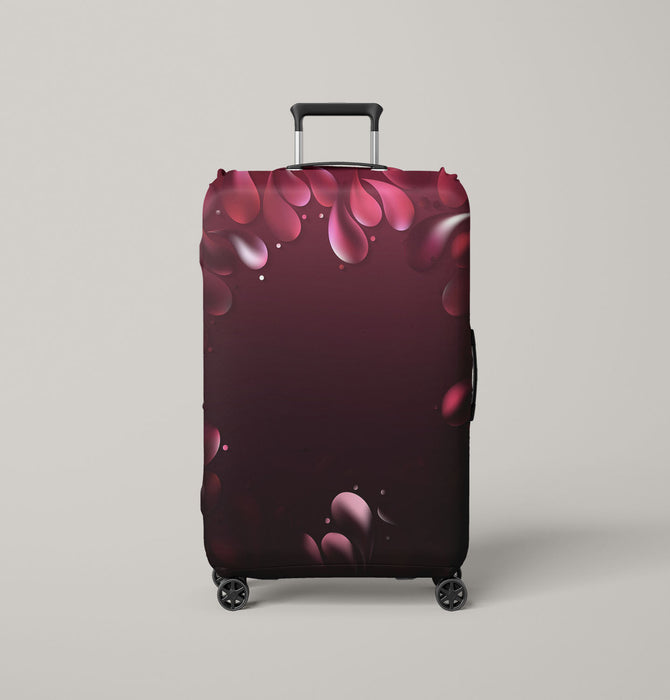 water drops arc black and pink Luggage Cover | suitcase