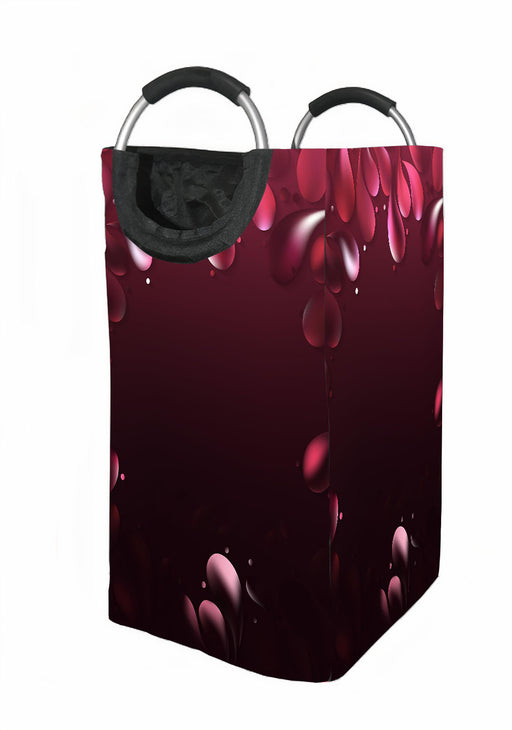 water drops arc black and pink Laundry Hamper | Laundry Basket