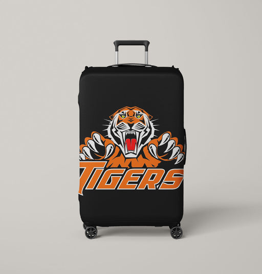 tigers logo team football dark Luggage Covers | Suitcase