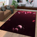 water drops arc black and pink Living room carpet rugs