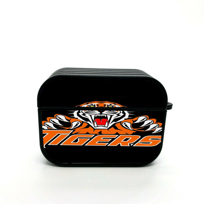 tigers logo team football dark airpod case