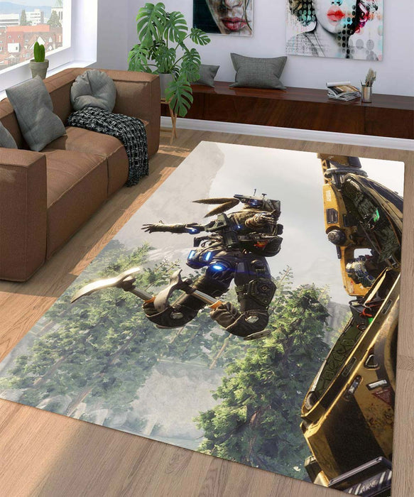 titanfall and pathfinder in the apex world Living room carpet rugs