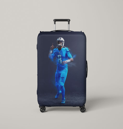 titans player of football nfl blue Luggage Covers | Suitcase