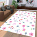 watercolor flower painting and flower Living room carpet rugs