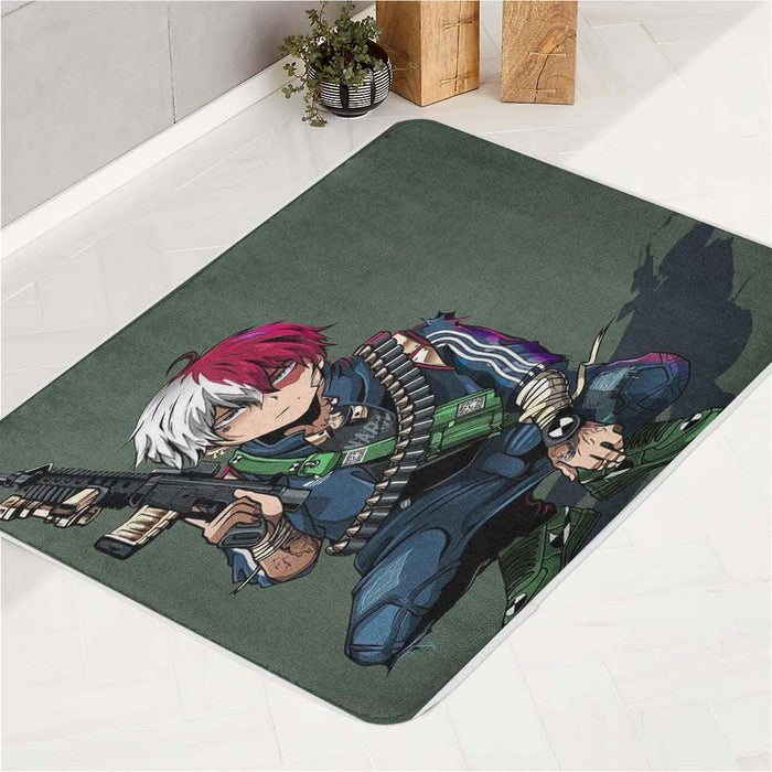 todoroki with weapon hypebeast bath rugs