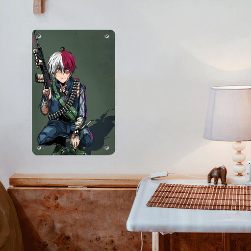 todoroki with weapon hypebeast Poster Metal print wall art