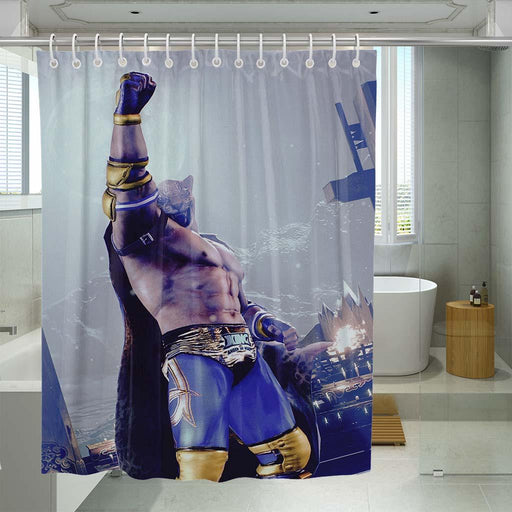 winner of king tekken game shower curtains - Grovycase