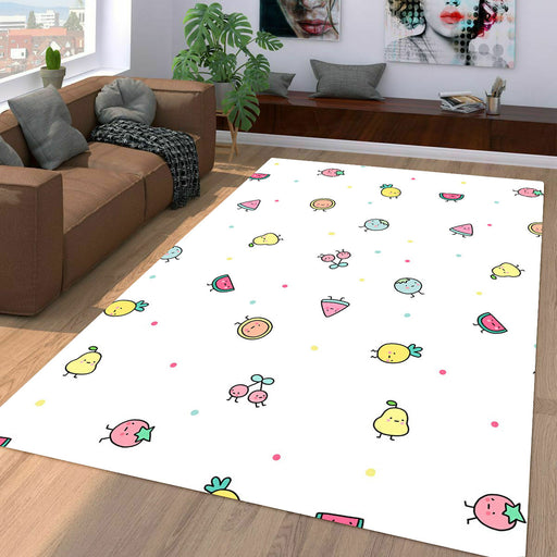 watermelon pear and cerry painting Living room carpet rugs