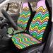 waves rainbow lines bold Car Seat Covers