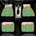 waves rainbow lines bold Car floor mats Universal fit