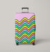 waves rainbow lines bold Luggage Cover | suitcase