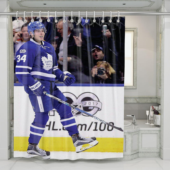 toronto maple leafs player hockey shower curtains