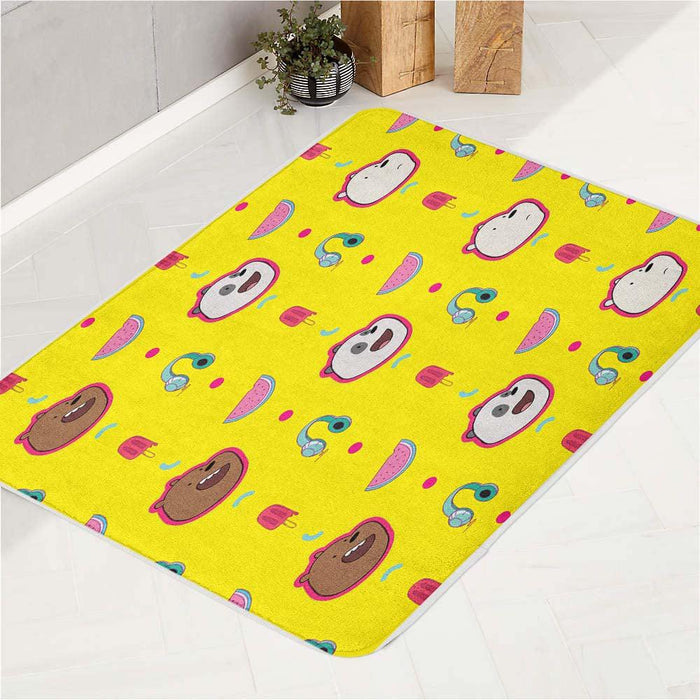 we bare bears ice crem and music bath rugs