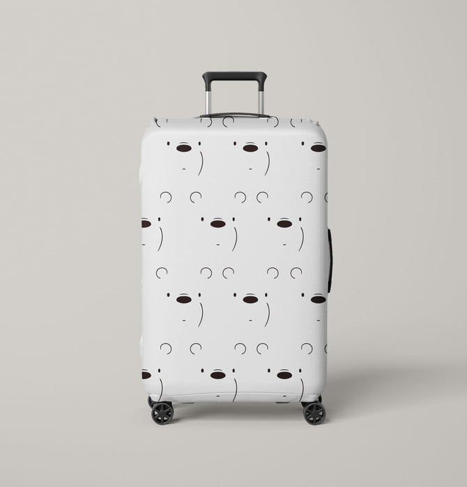 we bare bears white bear poker face Luggage Cover | suitcase