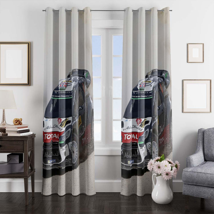 total abu dhabi car racing desert window Curtain