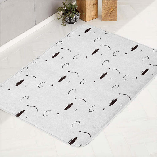 we bare bears white bear poker face bath rugs