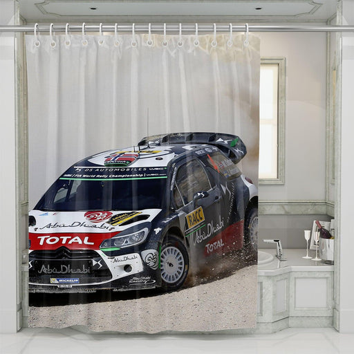 total abu dhabi car racing desert shower curtains