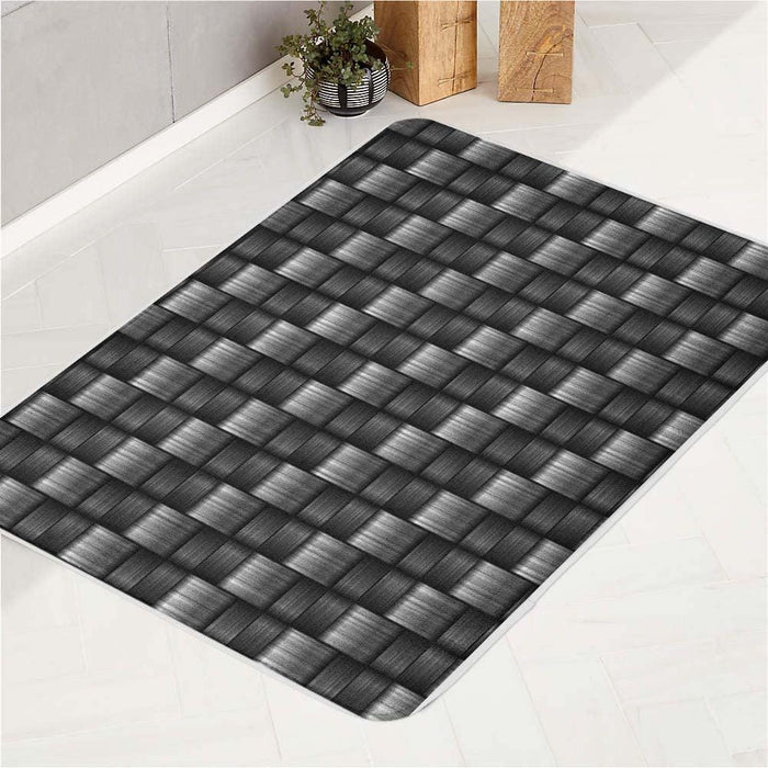 weaving metal pattern bath rugs