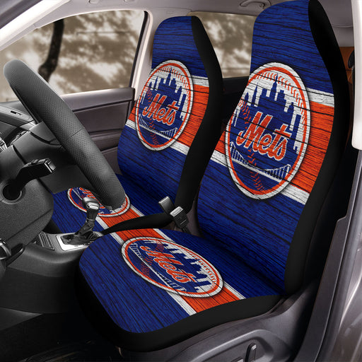 wood texture new york mets Car Seat Covers